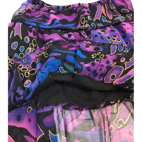 NWT Tropical Multicolor Ruffle Skirt - Picture 2 of 3